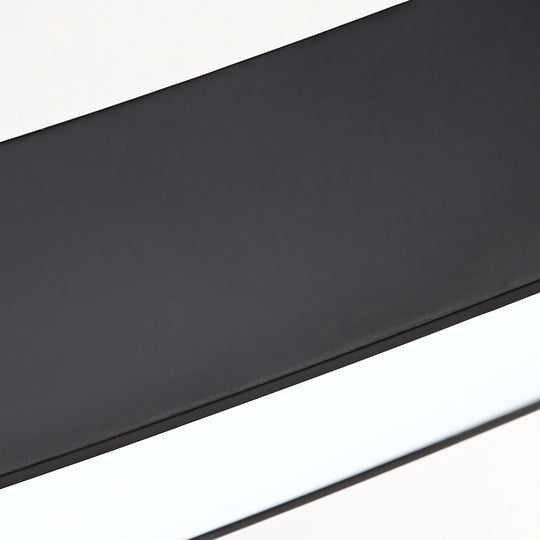 Modern Led Black Metal Pendant Lamp With Recessed Diffuser - Wide Wave Design (18/23.5/47)