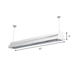 Modern Led Pendant Light With White Metal Shade - Stylish Office Ceiling Fixture