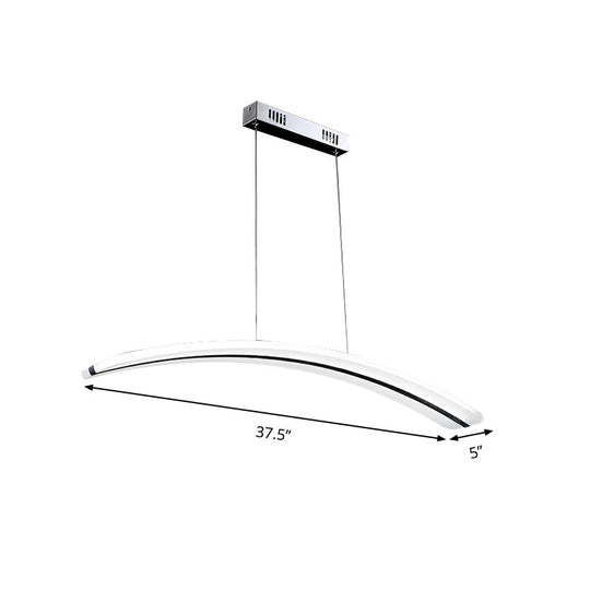 Modern Acrylic Led Pendant Light - 37.5 Wide Warm/White/Natural