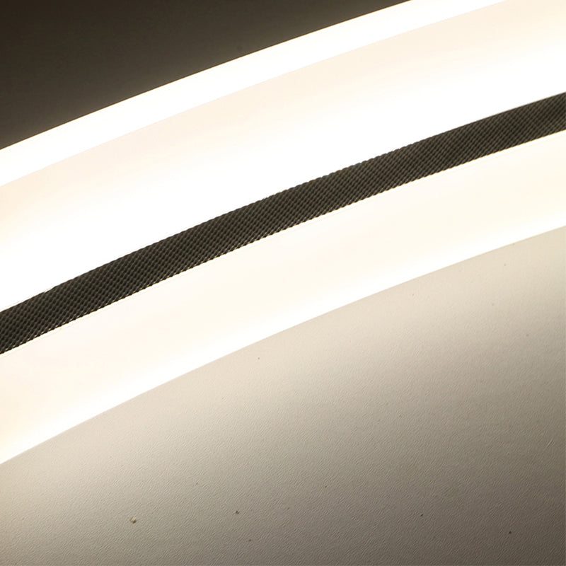 Modern Acrylic Arc Pendant Light Kit - Led Ceiling Fixture In Warm/White/Natural 37.5’ Wide