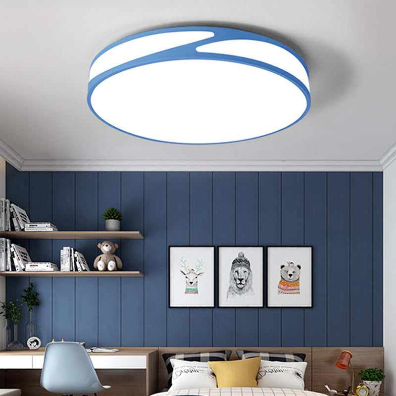 Macaron Style Acrylic Ceiling Lamp - Candy Colored Flush Light For Offices Blue / 14