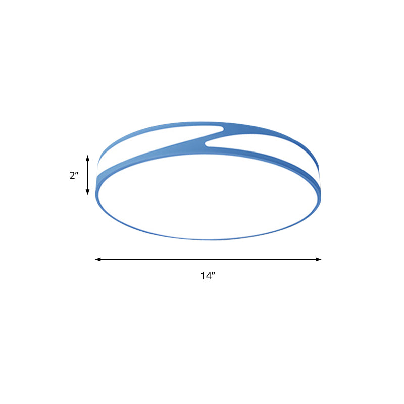 Macaron Style Acrylic Ceiling Lamp - Candy Colored Flush Light For Offices