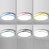 Macaron Style Acrylic Ceiling Lamp - Candy Colored Flush Light For Offices