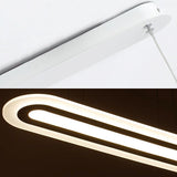 Simplicity Led Acrylic Hanging Lamp Kit - White Oval Ceiling Pendant In Warm/White/Natural Light