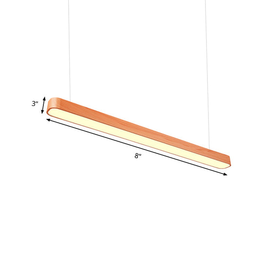 Modern Wooden Pendant Light With Led Available In 3 Sizes And Colors