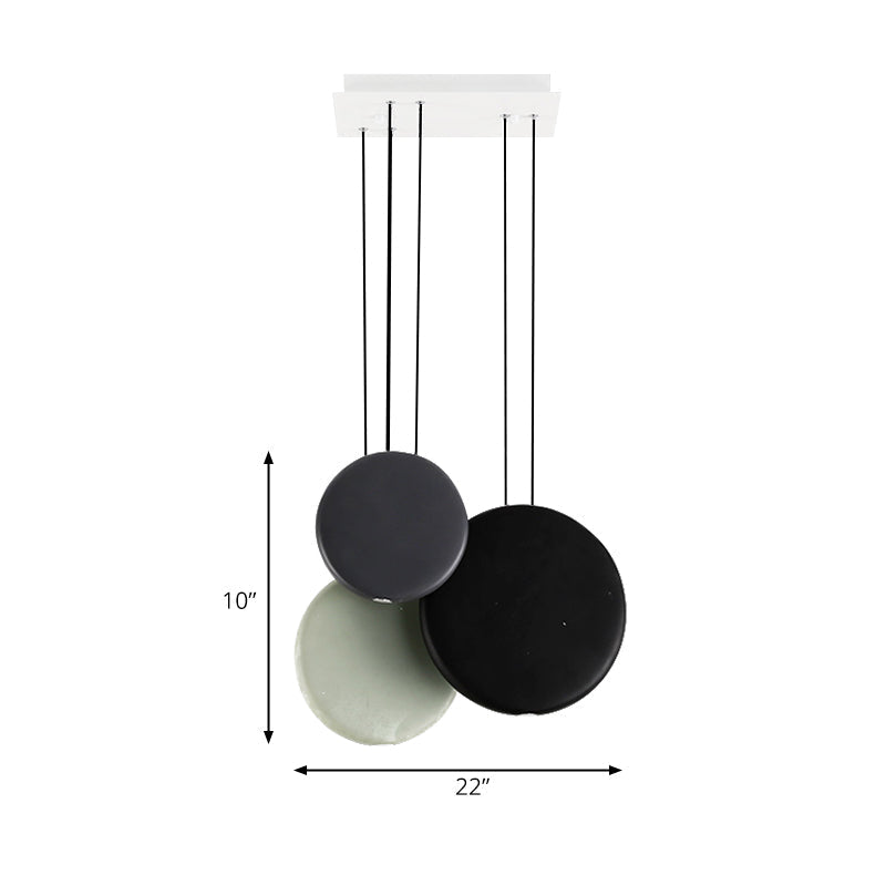 Modern Black And White Pendant Lights - 2/3/5 Globe Design With Warm/White Light