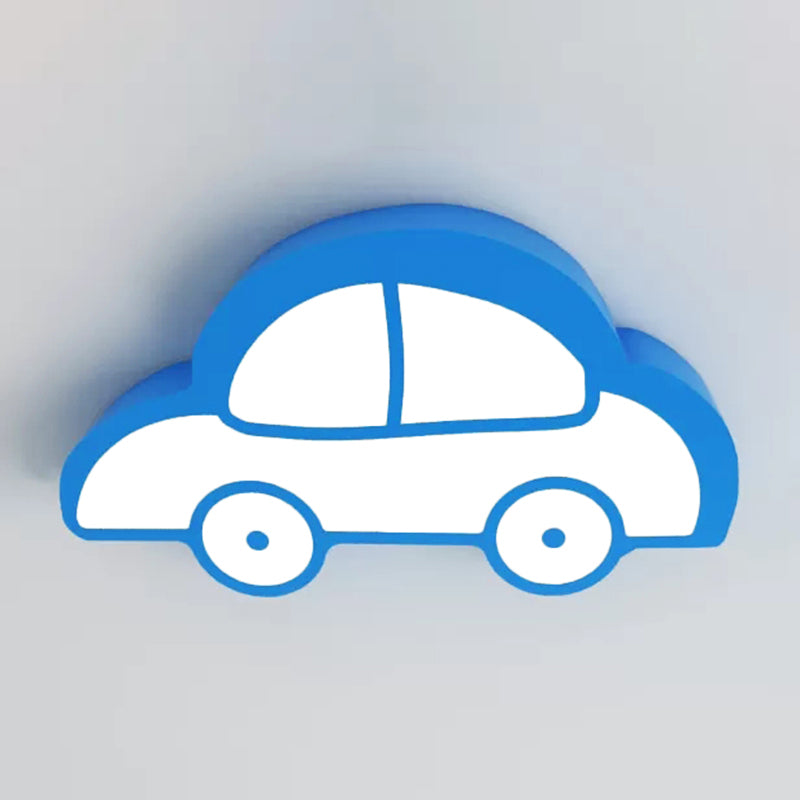 Nordic Style Macaron Acrylic Flush Ceiling Light For Child Bedroom Blue / 16’ White