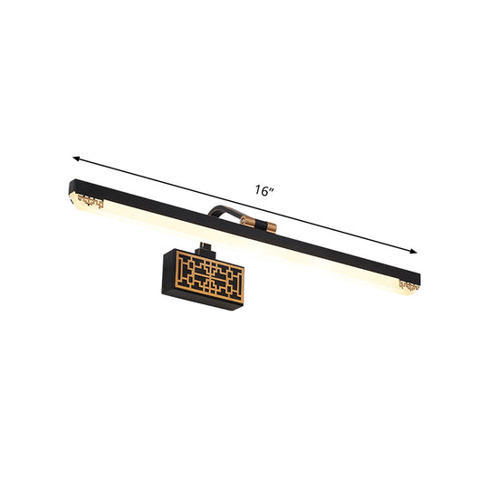 Traditional Metal Linear Led Vanity Light Fixture In White/Warm/Natural Multiple Sizes Available