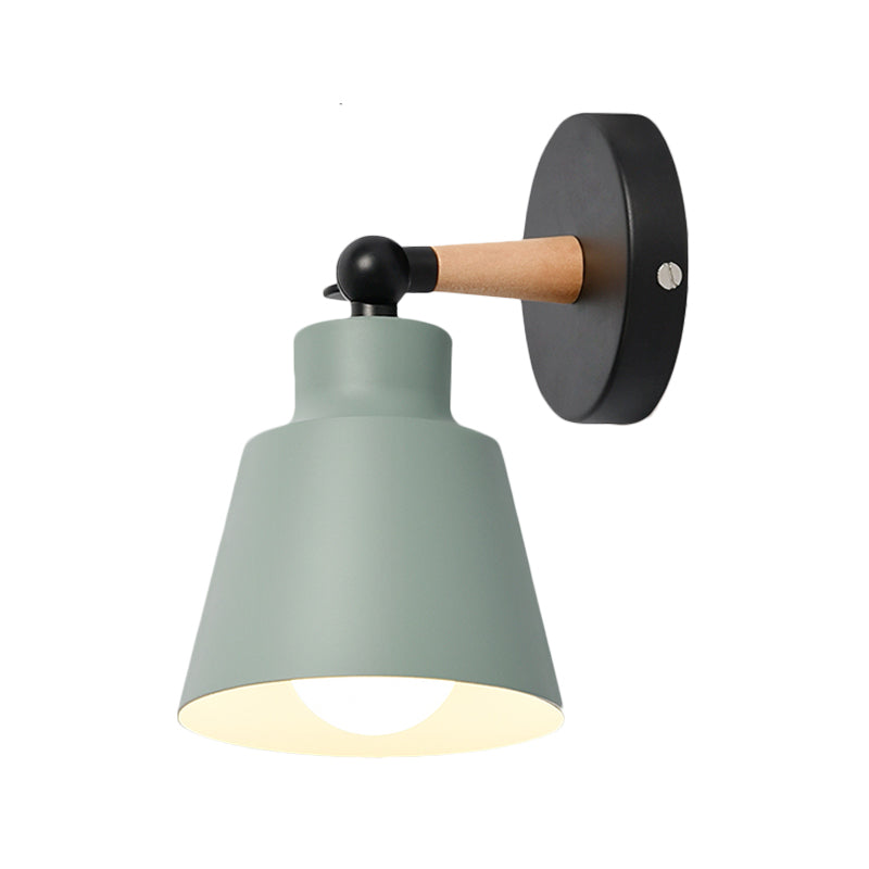 Rotatable Macaron-Colored Metal Wall Sconce With One Light For Living Room