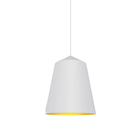 Contemporary 6/13 Wide Bell Pendant Light - Elegant Metal Design 1 Black/White Ceiling Hanging