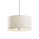 Contemporary Fabric White Led Hanging Pendant Lamp - 16/19.5/23.5 Diameter