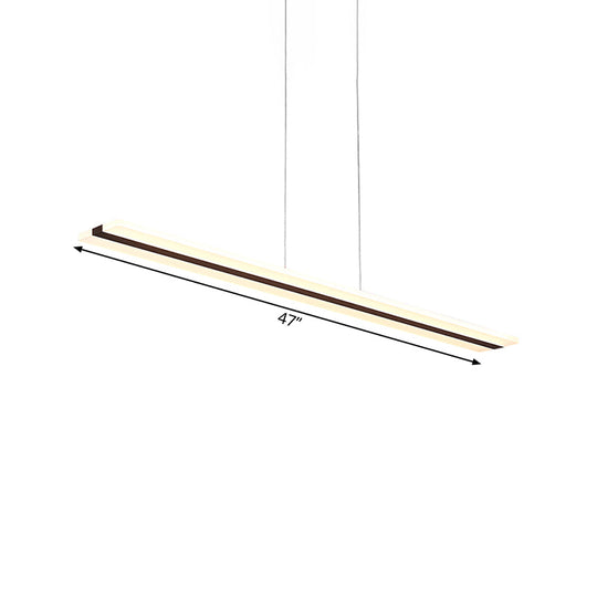 Ultra Thin Acrylic Drop Pendant Led Ceiling Lamp - 39/47 Wide Warm/White Light