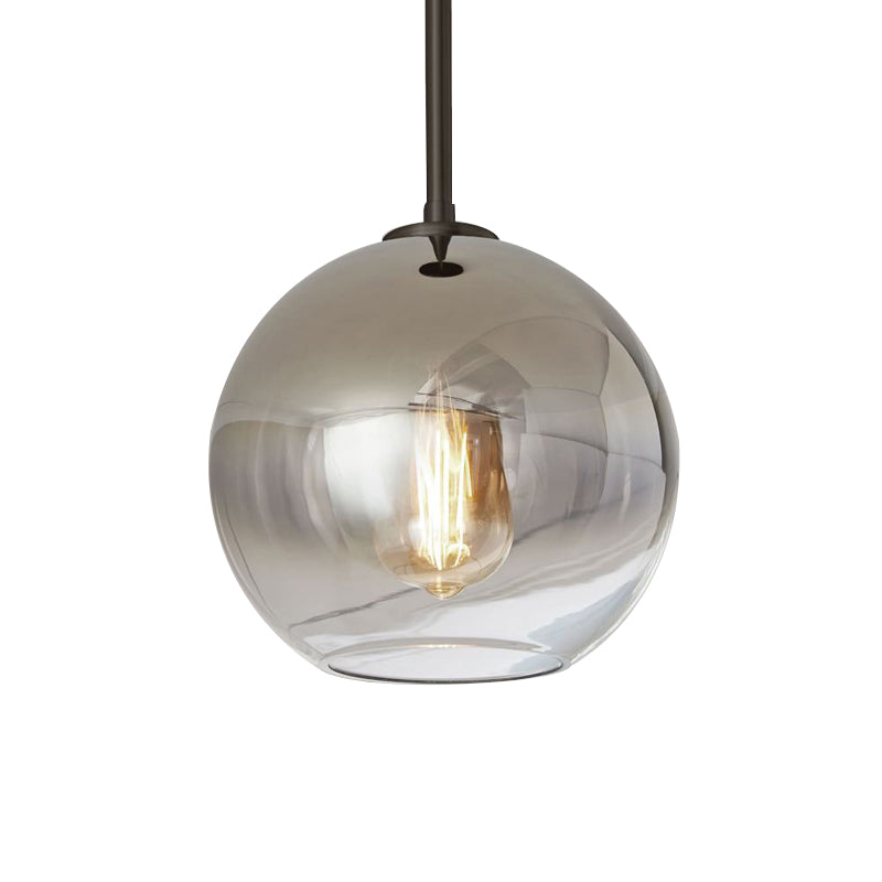 Nordic Glass Globe Pendant Lighting - 1 Light Sliver/Gold Finish 8/10/12W