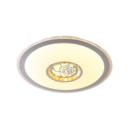 Modern Led Heart Pattern Ceiling Mounted Acrylic Flushmount Light For Bedroom