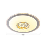 Modern Led Heart Pattern Ceiling Mounted Acrylic Flushmount Light For Bedroom