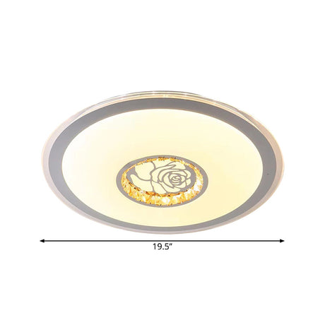 Modern Led Heart Pattern Ceiling Mounted Acrylic Flushmount Light For Bedroom