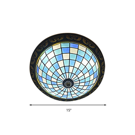 Rustic Stained Glass Sunflower Ceiling Light In Multicolor Options For Dining Room Tiffany Décor