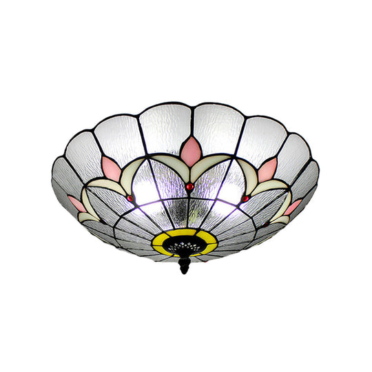 Tiffany Style Flower Glass Ceiling Light For Bedroom