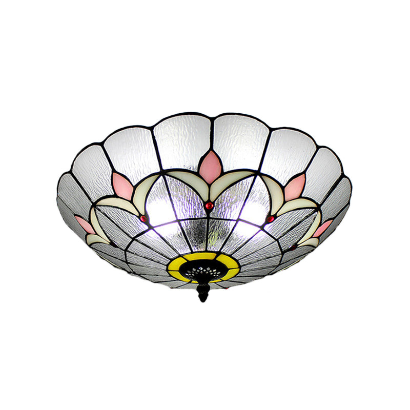 Tiffany Style Flower Glass Ceiling Light For Bedroom
