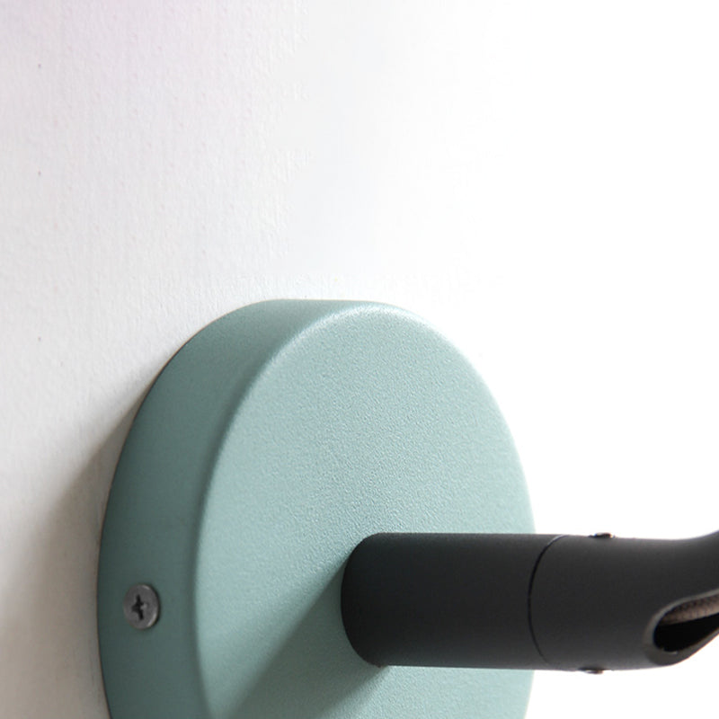 Minimalist Wood Wall Sconce Light For Bathroom - Cylindrical Design With 1 And Yellow/Blue/Green