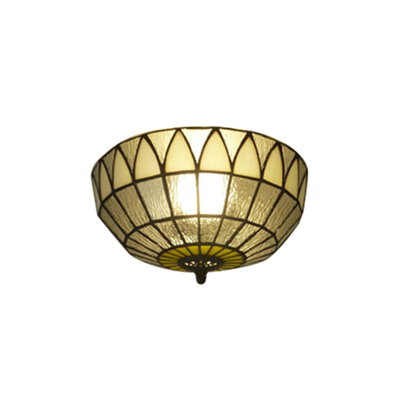 Tiffany Clear Glass Ceiling Lamp For Bedroom Lighting - Traditional Mount Light