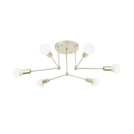 Contemporary Metal Linear Semi-Flush Ceiling Light Ideal For Kids Bedroom And Living Room