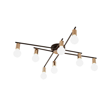 Metal Flush Mount Ceiling Lamp For Adult Bedroom & Living Room - Long Arm Design Romantic Lighting