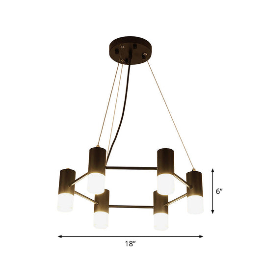 Clara - Honeycomb Modern Shaped Chandelier Metal Black Pendant Lighting For Hotel Living Room