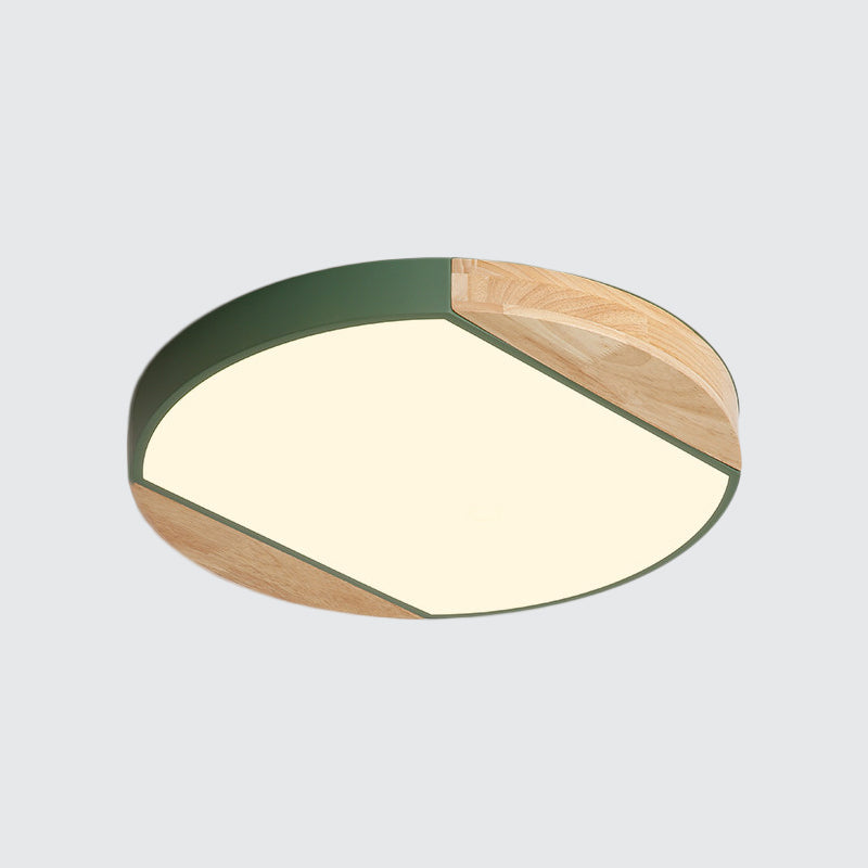 Nordic Style Led Flushmount Ceiling Lamp - Acrylic Circular Baby Bedroom & Kindergarten Light In
