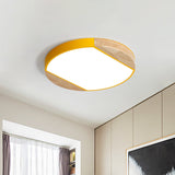 Nordic Style Led Flushmount Ceiling Lamp - Acrylic Circular Baby Bedroom & Kindergarten Light In