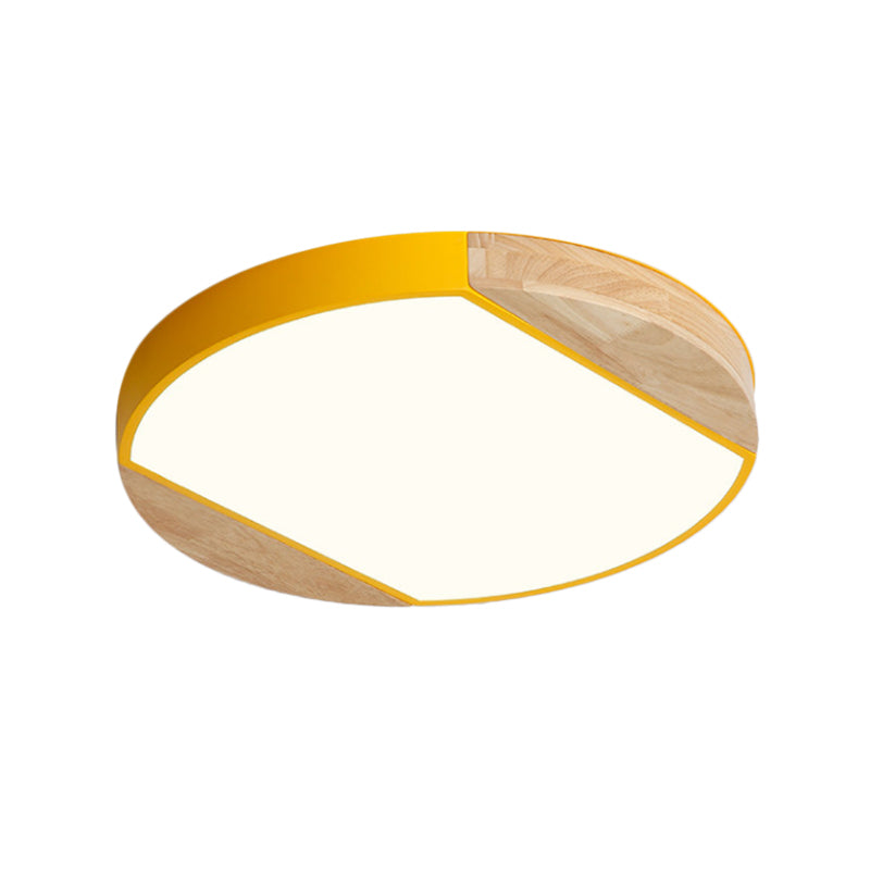 Nordic Style Led Flushmount Ceiling Lamp - Acrylic Circular Baby Bedroom & Kindergarten Light In