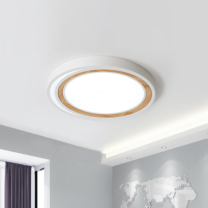 Led Macaron Style Ceiling Lamp For Boys And Girls Bedroom - Acrylic Circle Mount Light