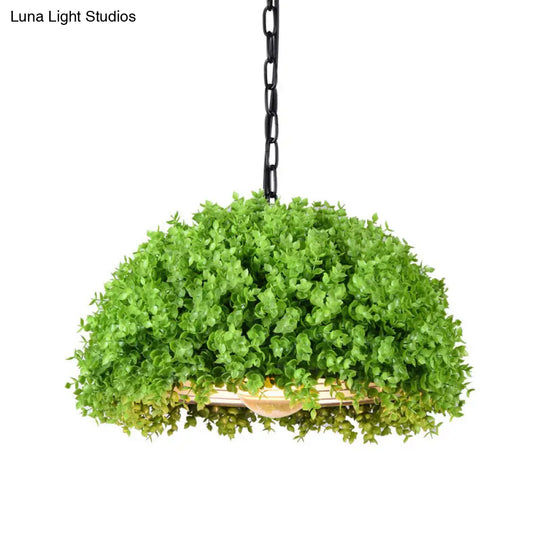 18’/21.5’ Industrial Green Led Hanging Light - Metal Ceiling Suspension Lamp
