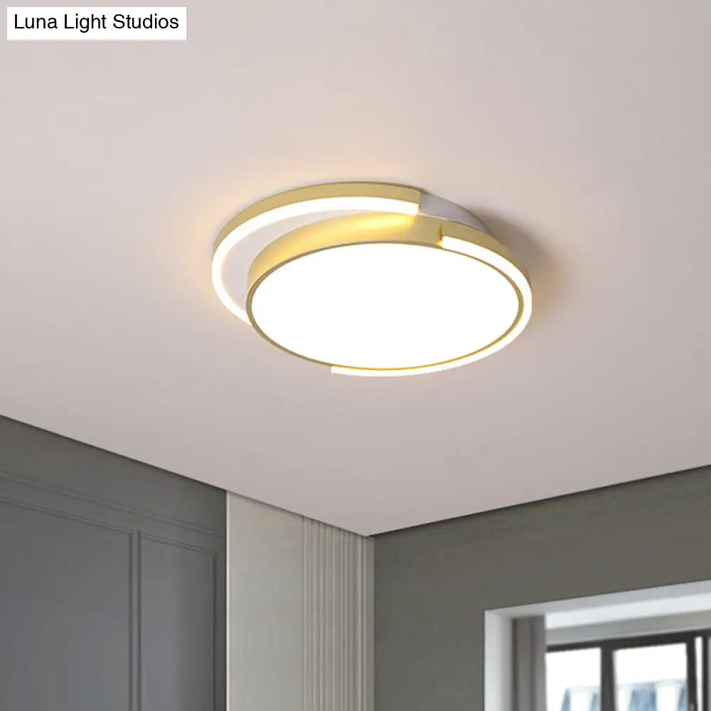 18’/22.5’ Gold Metal Led Ceiling Flush Mount Light Fixture
