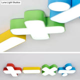 18’/23.5’ Kids Symbol Shade Ceiling Light: Red/Yellow/Blue/Green Warm/White Light