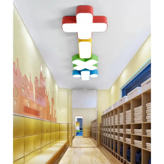 18’/23.5’ Kids Symbol Shade Ceiling Light: Red/Yellow/Blue/Green Warm/White Light Yellow / 18’ White