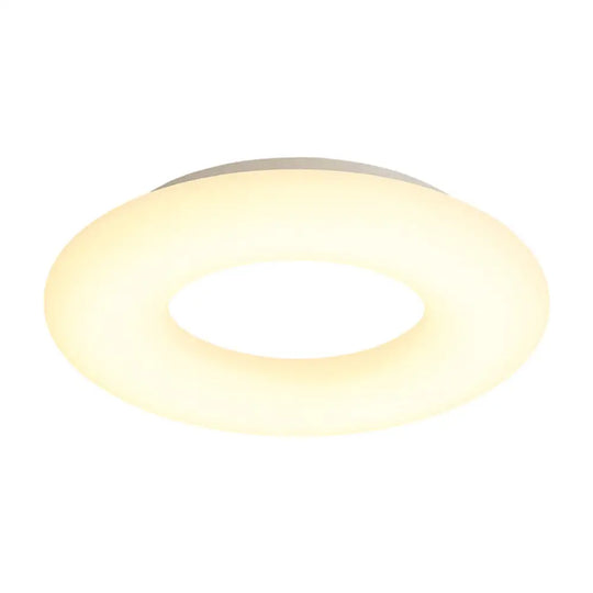 18/23.5 Modern Led White Doughnut Acrylic Flush Mount Ceiling Lamp