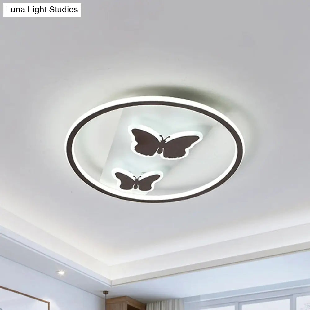18.5’/23’ Modern Acrylic Brown Led Ceiling Fixture In Warm/White Light - Remote Control