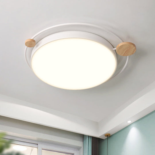 Modern Grey/White Led Flush Mount Ceiling Light Simple Style 19.5’/23.5’ Width White / 19.5’