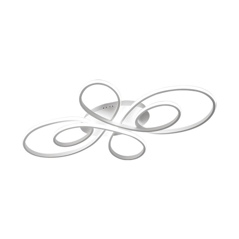 Modern Ribbons Led Ceiling Flush Mount Light In Warm/White Multiple Sizes & Colors