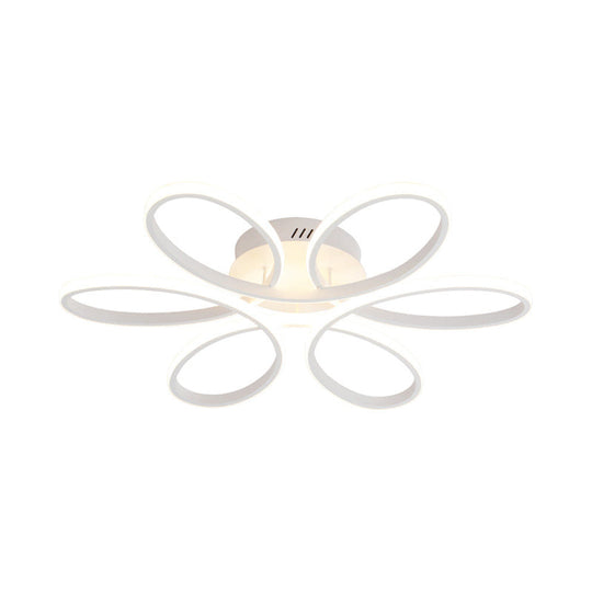 Metallic Flower Frame Led Ceiling Light - Warm/White Flushmount