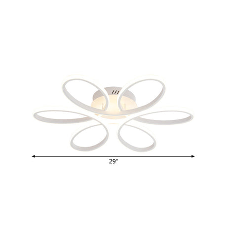Metallic Flower Frame Led Ceiling Light - Warm/White Flushmount