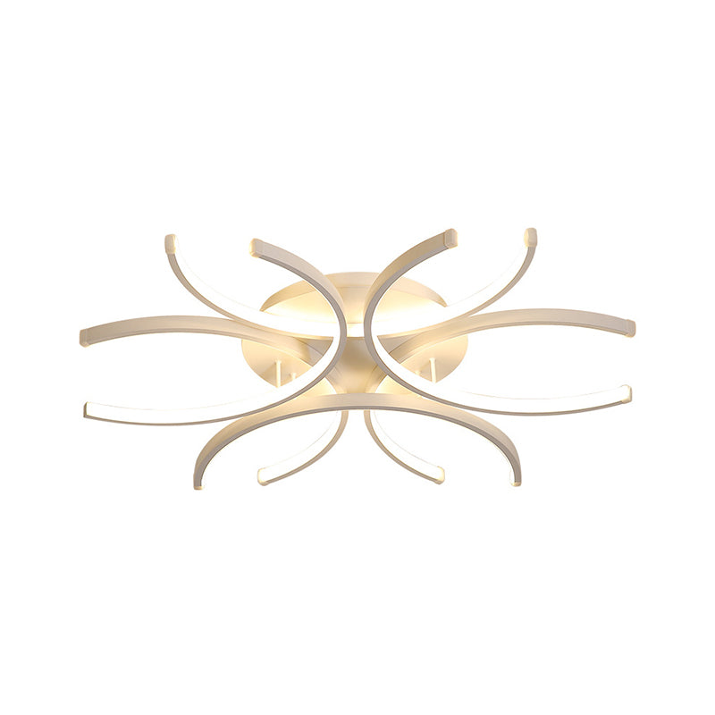 Modern Flower Acrylic Led Ceiling Light In Warm Or White - 23.5’/31.5’/39’ Wide