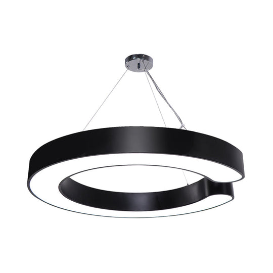 C-Shaped Hanging Led Pendant Lamp In Multiple Sizes & Finishes – Ideal For Minimalist Décor