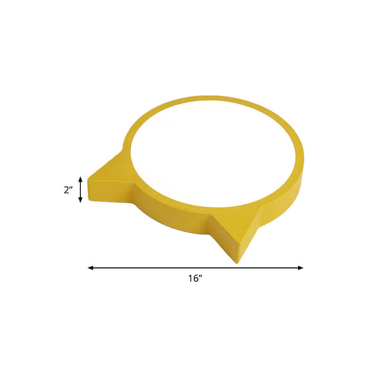 Stylish Kitten Macaron Ceiling Light - Acrylic Candy Colored Flush Mount For Kids’ Bedroom