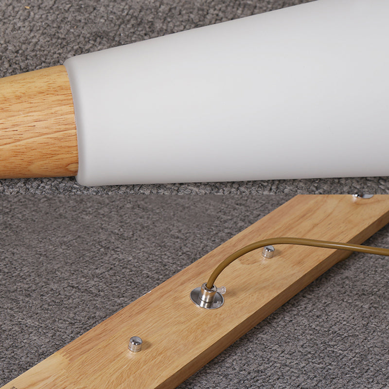 Opal Glass Slim Cone Pendant Light In White - Simple Style For Corridor/Hanging Lamp