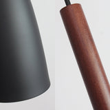 Modern Metallic Cone Pendant Lamp With Curved Design For Restaurants