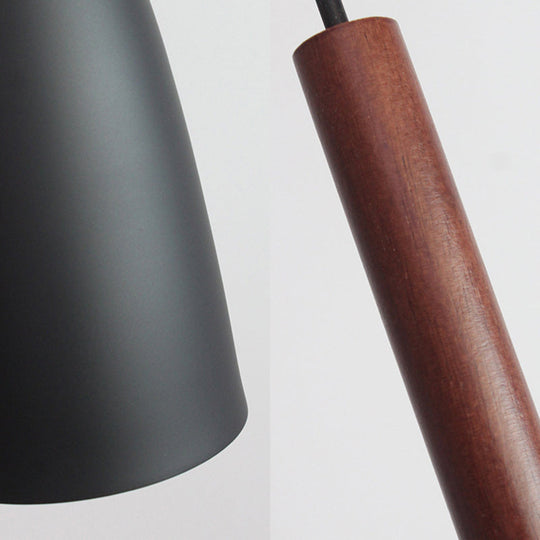 Modern Metallic Cone Pendant Lamp With Curved Design For Restaurants