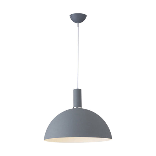 Contemporary Aluminum Hemisphere Pendant Lamp - Ideal For Dining Room Lighting
