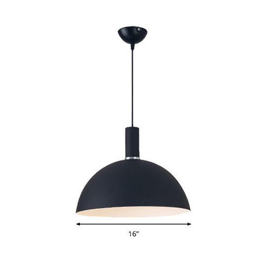 Contemporary Aluminum Hemisphere Pendant Lamp - Ideal For Dining Room Lighting